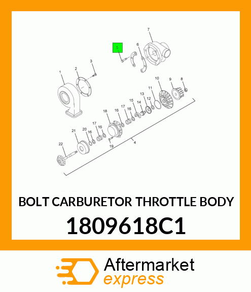 BOLT CARBURETOR THROTTLE BODY 1809618C1