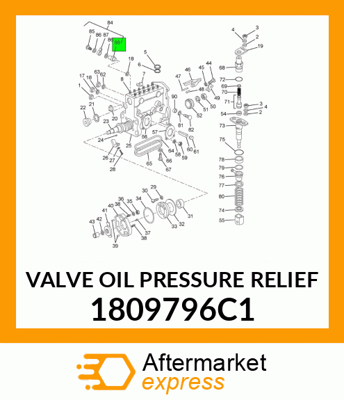 VALVE OIL PRESSURE RELIEF 1809796C1