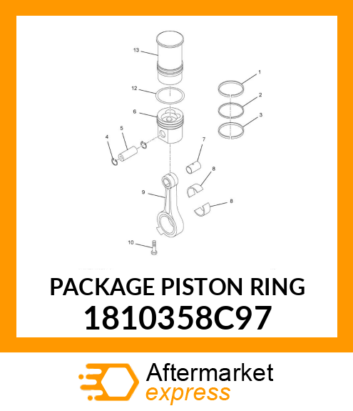 PACKAGE PISTON RING 1810358C97