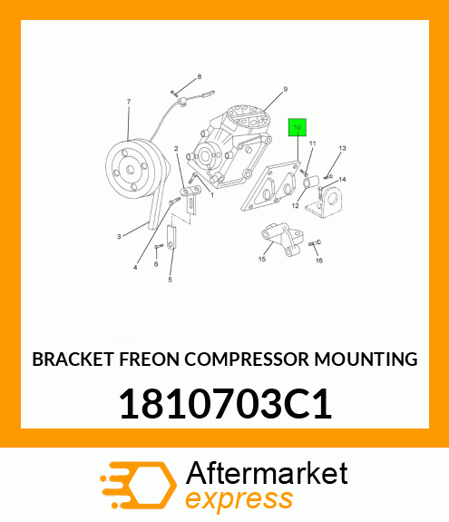 BRACKET FREON COMPRESSOR MOUNTING 1810703C1