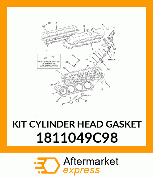 KIT CYLINDER HEAD GASKET 1811049C98