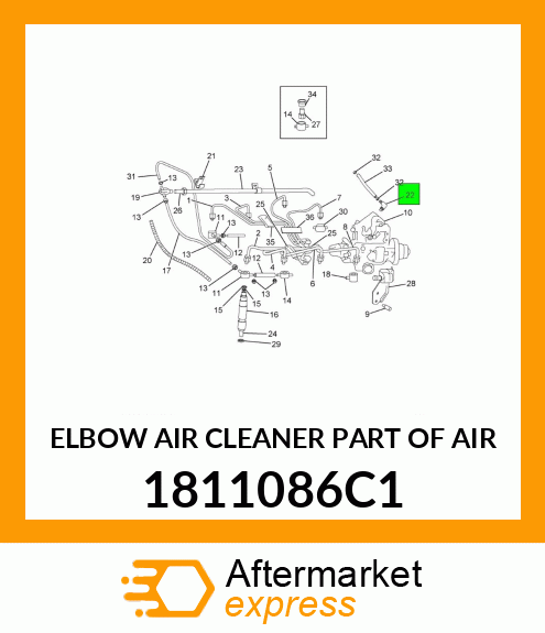 ELBOW AIR CLEANER PART OF AIR 1811086C1