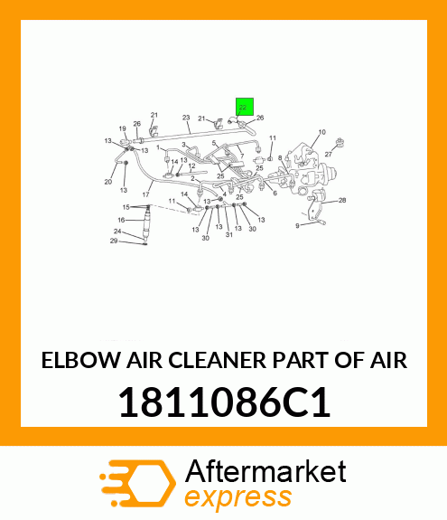 ELBOW AIR CLEANER PART OF AIR 1811086C1