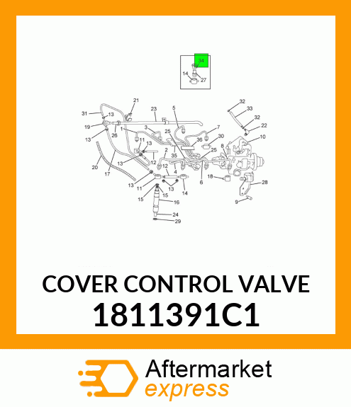 COVER CONTROL VALVE 1811391C1