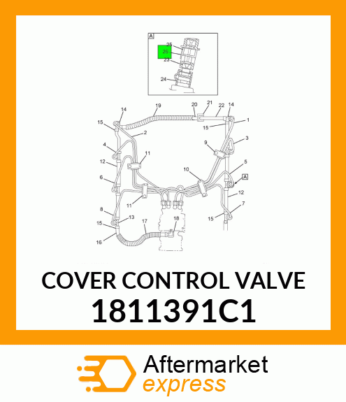 COVER CONTROL VALVE 1811391C1