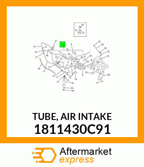 TUBE, AIR INTAKE 1811430C91