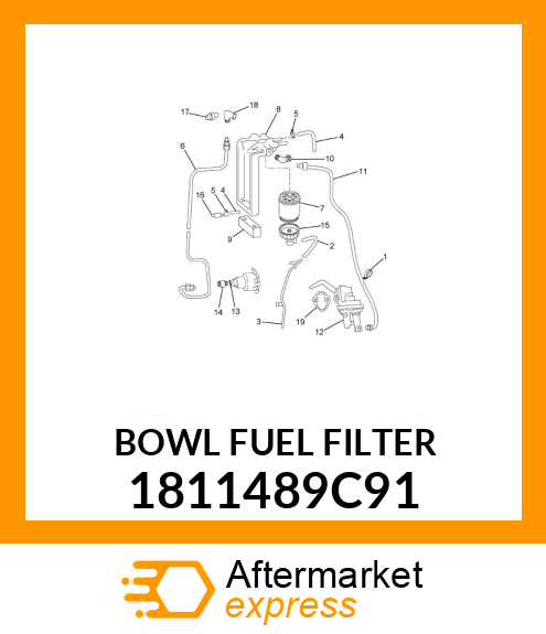 BOWL FUEL FILTER 1811489C91