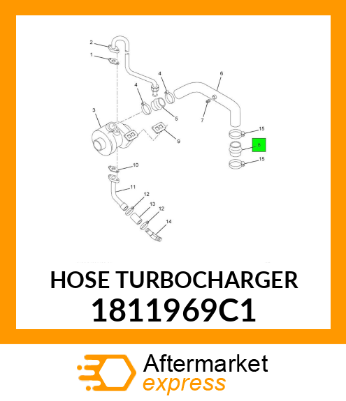 HOSE TURBOCHARGER 1811969C1