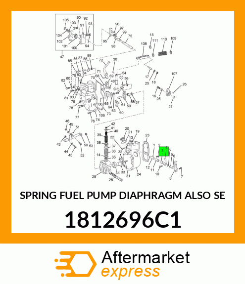 SPRING FUEL PUMP DIAPHRAGM ALSO SE 1812696C1