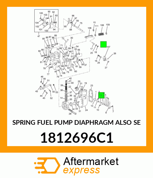 SPRING FUEL PUMP DIAPHRAGM ALSO SE 1812696C1