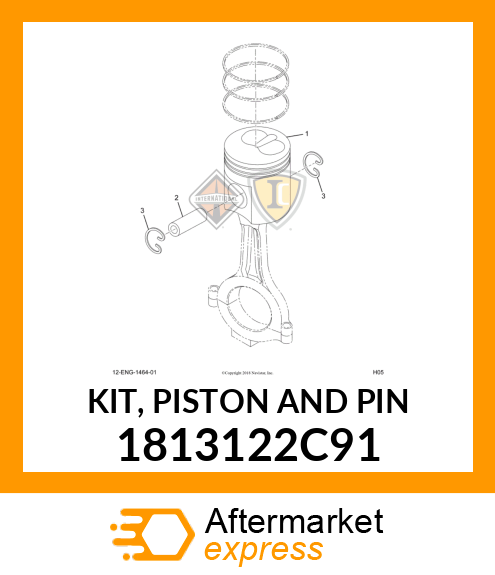 KIT, PISTON AND PIN 1813122C91