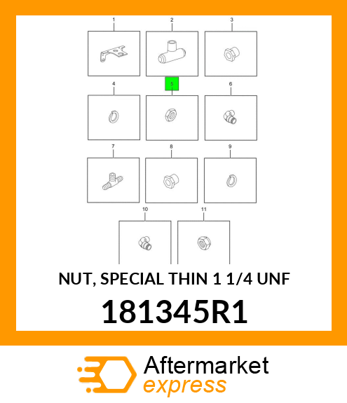 NUT, SPECIAL THIN 1 1/4" UNF 181345R1