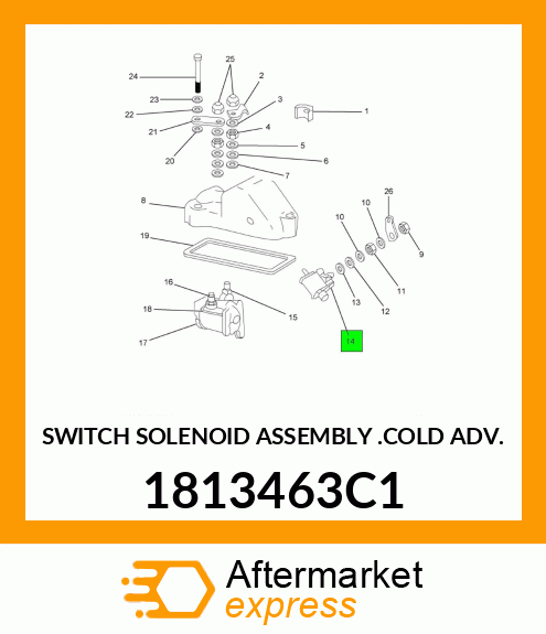 SWITCH SOLENOID ASSEMBLY .COLD ADV. 1813463C1