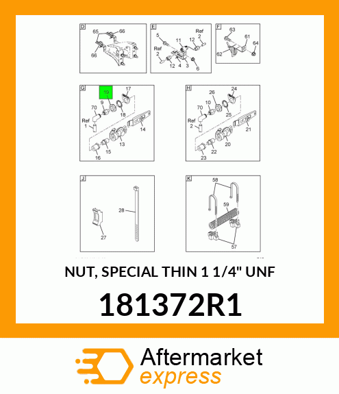 NUT, SPECIAL THIN 1 1/4" UNF 181372R1
