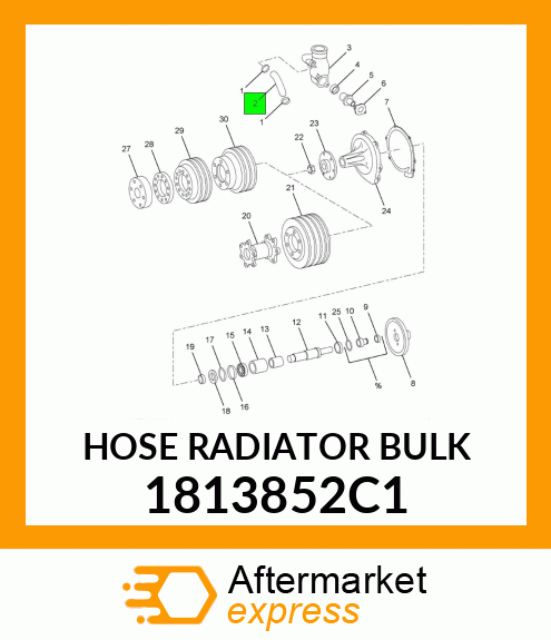 HOSE RADIATOR BULK 1813852C1