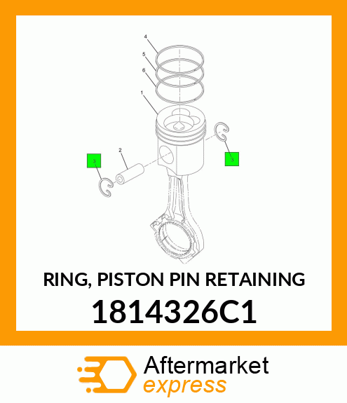 RING, PISTON PIN RETAINING 1814326C1