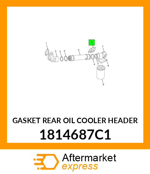 GASKET REAR OIL COOLER HEADER 1814687C1