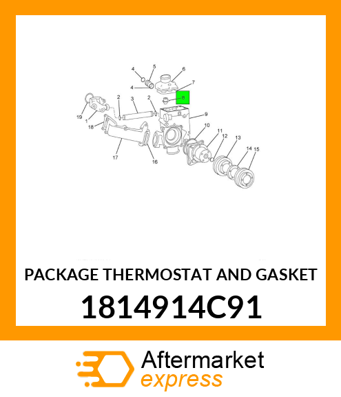 PACKAGE THERMOSTAT AND GASKET 1814914C91