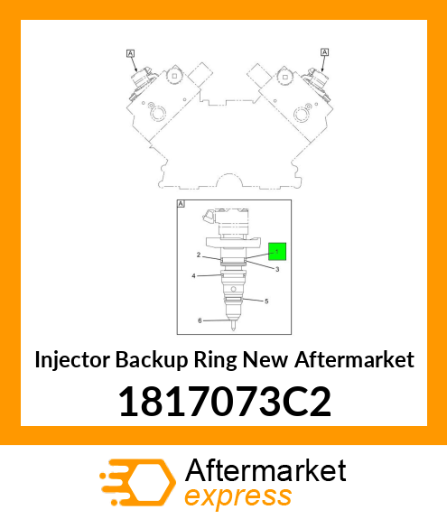 Injector Backup Ring New Aftermarket 1817073C2
