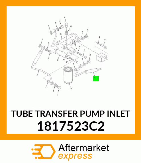 TUBE TRANSFER PUMP INLET 1817523C2