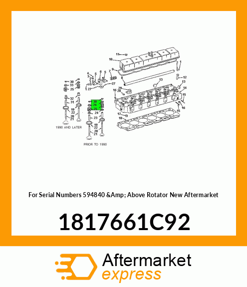 For Serial Numbers 594840 &Amp; Above Rotator New Aftermarket 1817661C92