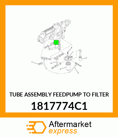 TUBE ASSEMBLY FEEDPUMP TO FILTER 1817774C1