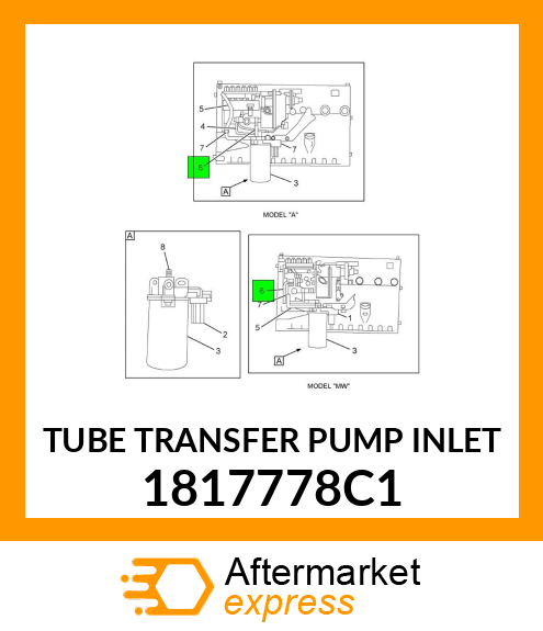 TUBE TRANSFER PUMP INLET 1817778C1