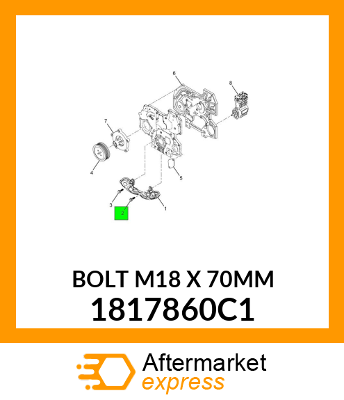 BOLT M18 X 70MM 1817860C1