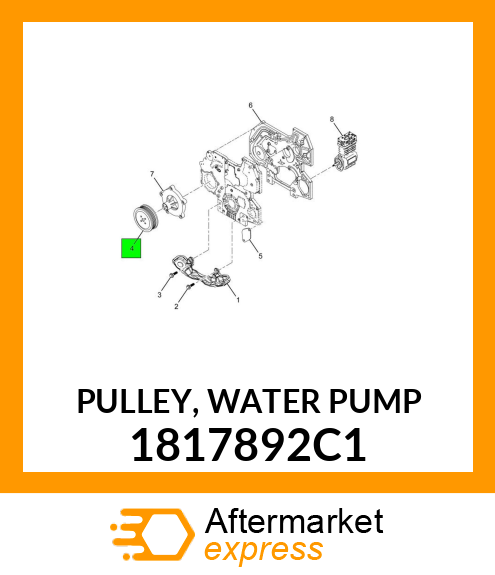 PULLEY, WATER PUMP 1817892C1