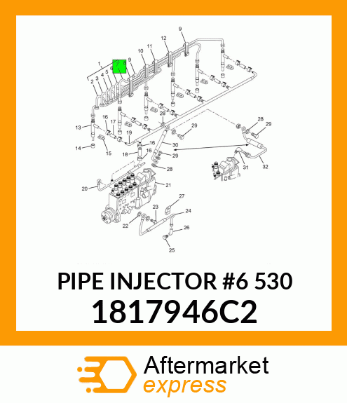 PIPE INJECTOR #6 530 1817946C2