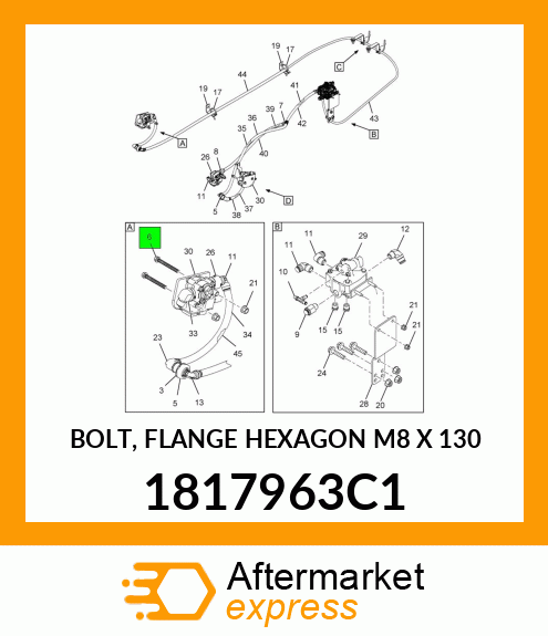 BOLT, FLANGE HEXAGON M8 X 130 1817963C1