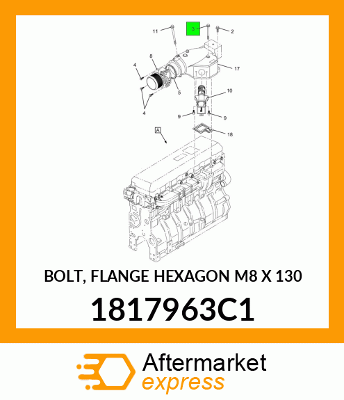 BOLT, FLANGE HEXAGON M8 X 130 1817963C1