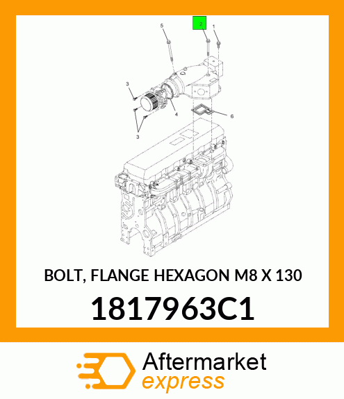 BOLT, FLANGE HEXAGON M8 X 130 1817963C1