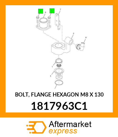 BOLT, FLANGE HEXAGON M8 X 130 1817963C1