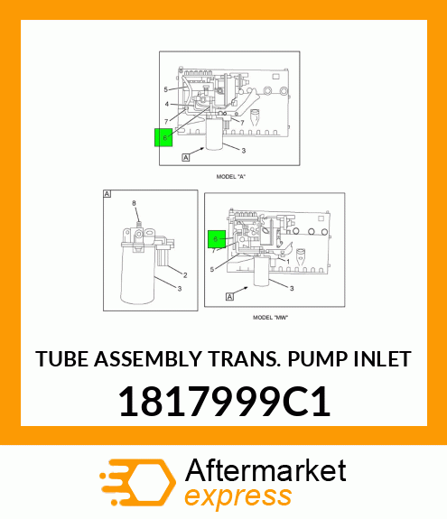 TUBE ASSEMBLY TRANS. PUMP INLET 1817999C1