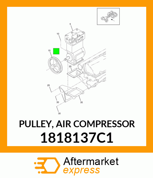 PULLEY, AIR COMPRESSOR 1818137C1