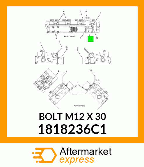 BOLT M12 X 30 1818236C1