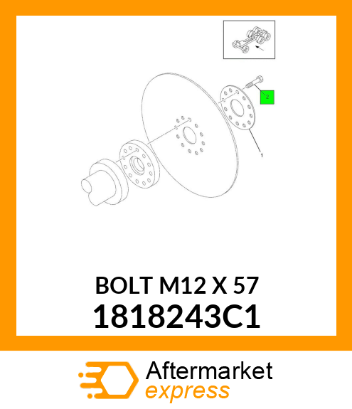 BOLT M12 X 57 1818243C1