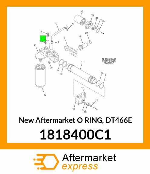 New Aftermarket O RING, DT466E 1818400C1