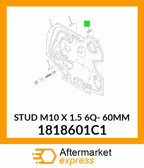 STUD M10 X 1.5 6Q- 60MM 1818601C1