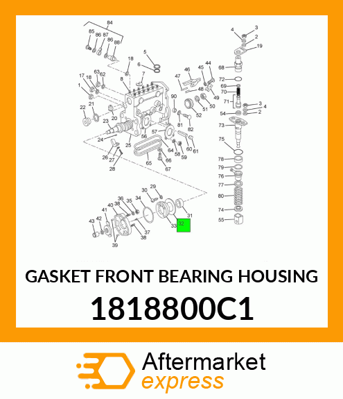 GASKET FRONT BEARING HOUSING 1818800C1
