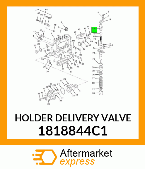 HOLDER DELIVERY VALVE 1818844C1