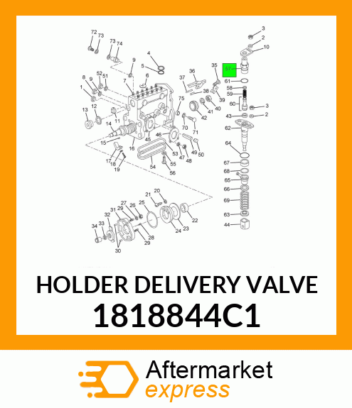 HOLDER DELIVERY VALVE 1818844C1