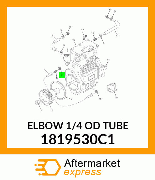 ELBOW 1/4 OD TUBE 1819530C1