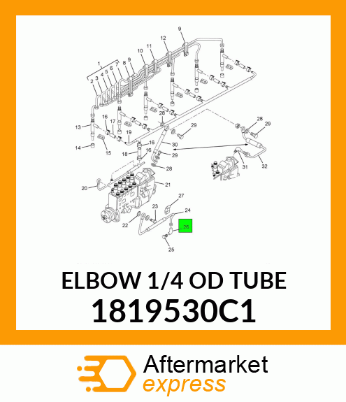 ELBOW 1/4 OD TUBE 1819530C1