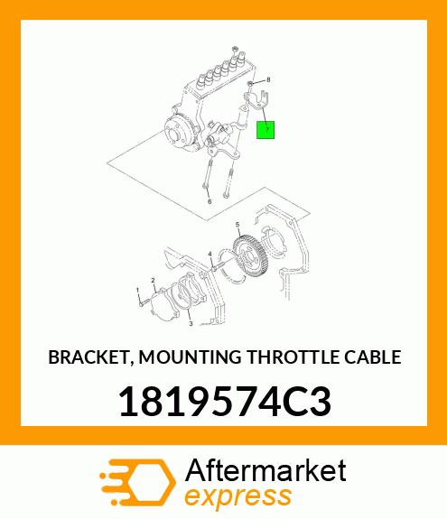 BRACKET, MOUNTING THROTTLE CABLE 1819574C3