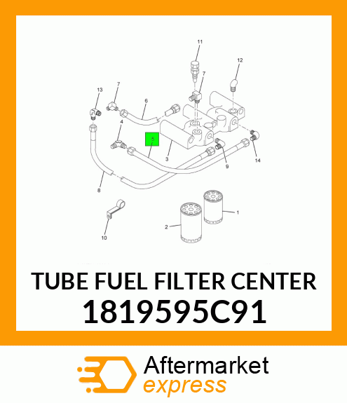 TUBE FUEL FILTER CENTER 1819595C91