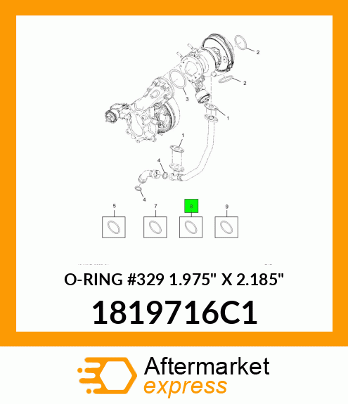 O-RING #329 1.975" X 2.185" 1819716C1