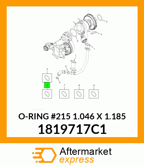 O-RING #215 1.046" X 1.185" 1819717C1