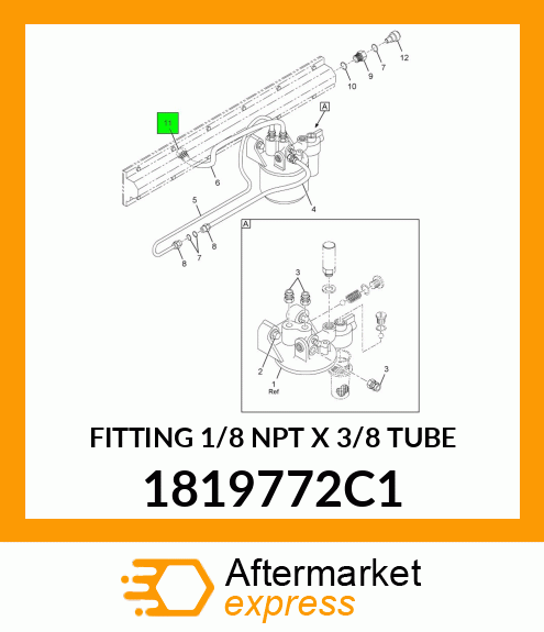 FITTING 1/8" NPT X 3/8" TUBE 1819772C1